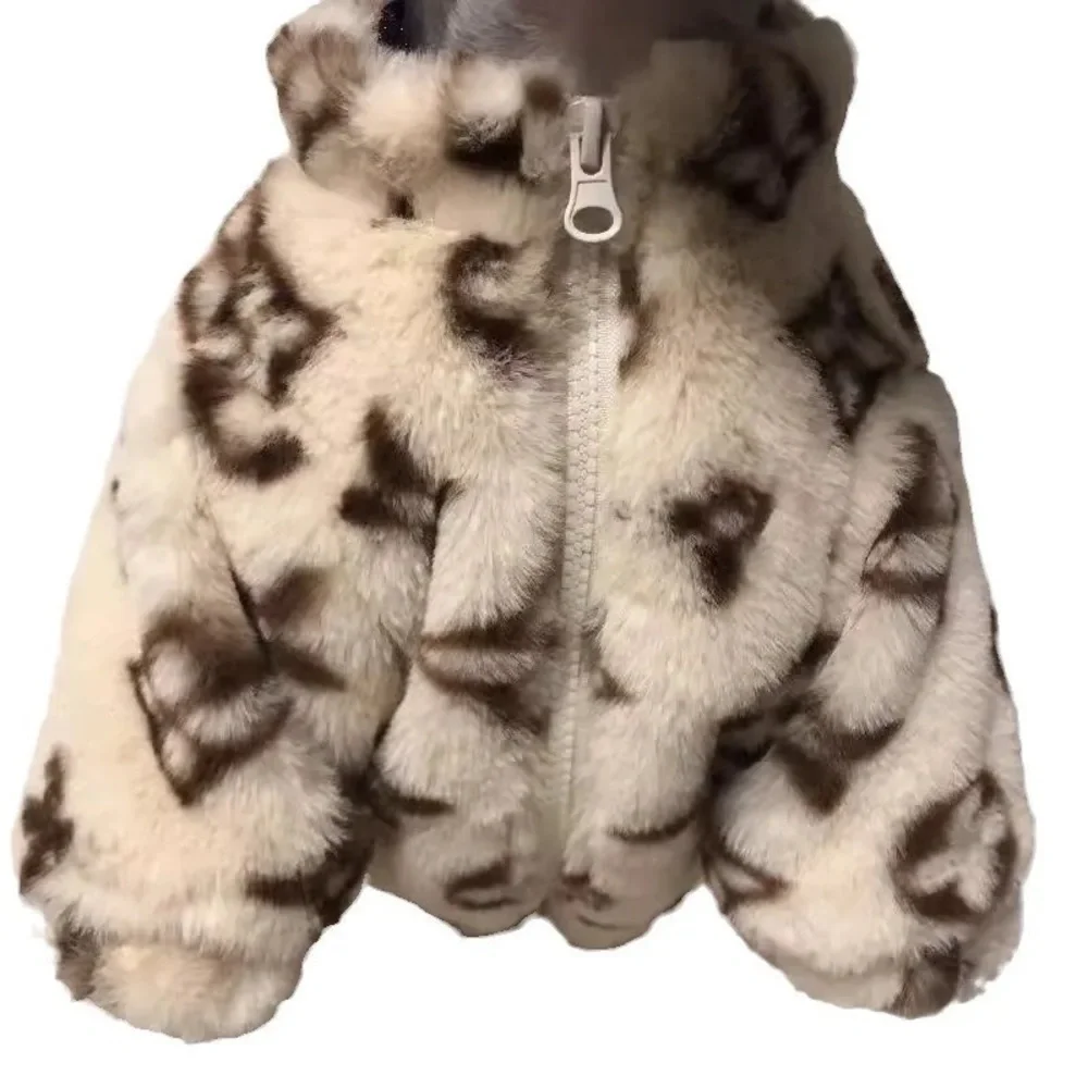 Cat Dog clothes autumn winter schnauzer fan Bichon teddy S M FA fur coat warm